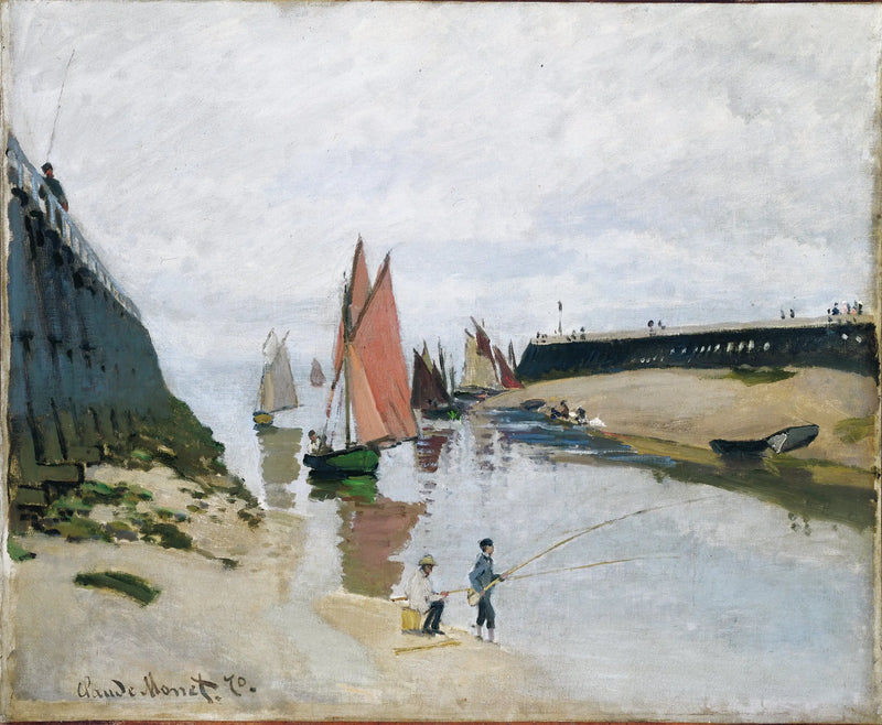La Entrada al puerto de Trouville - Claude Monet