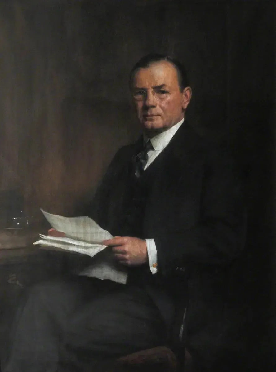 Leopold Charles Maurice Stennet Amery (1873–1955), CH, Expositor (1892), Miembro Honorario (1946), Secretario de Estado para la India (1940–1945) - Luke Fildes
