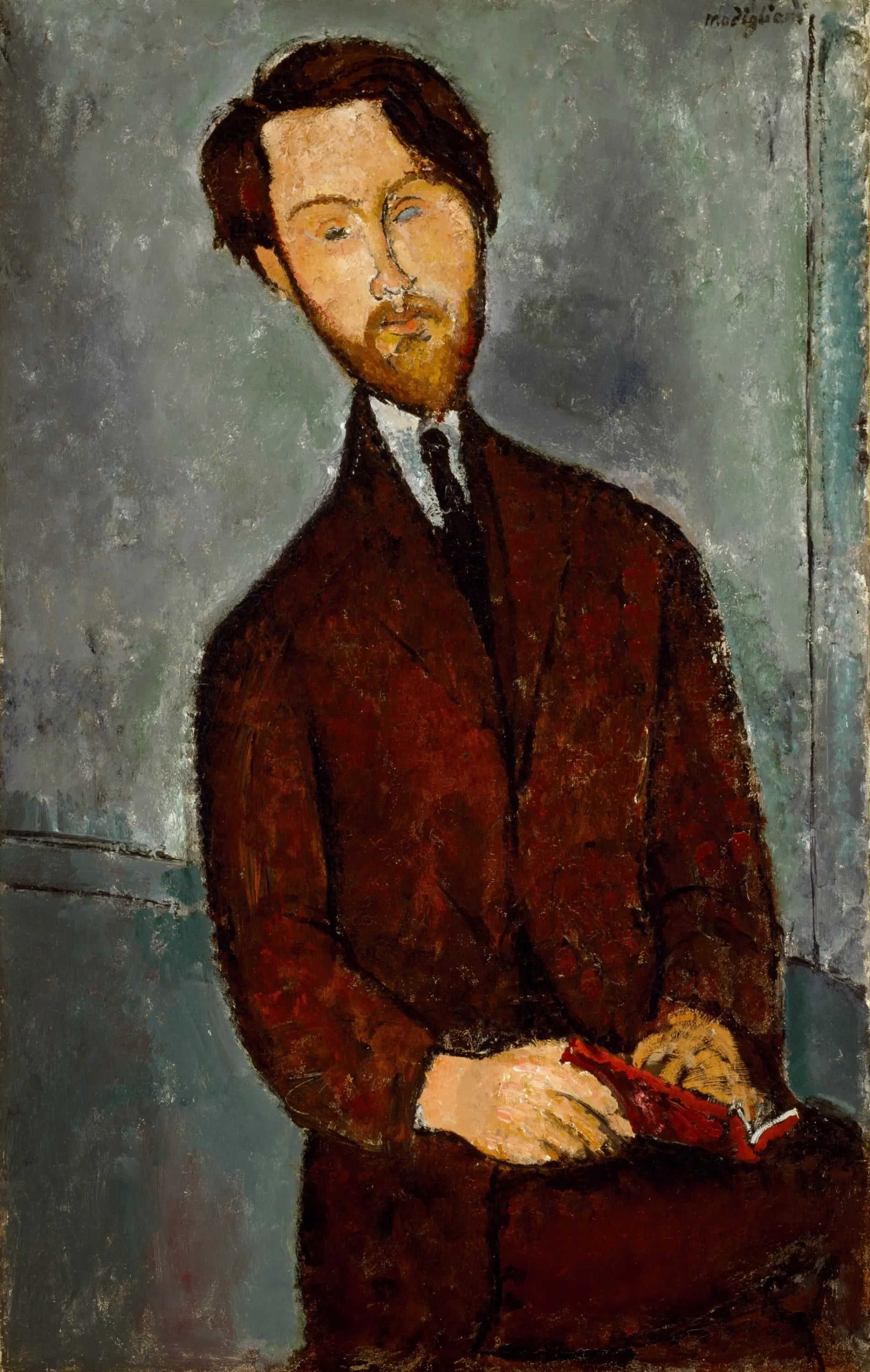 Léopold Zborowski - Amedeo Modigliani image 1 copie peinte à la main à l’huile