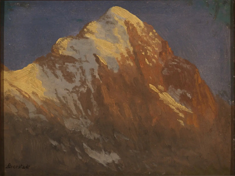 La espuela del borde al atardecer, Grindelwald - Albert Bierstadt