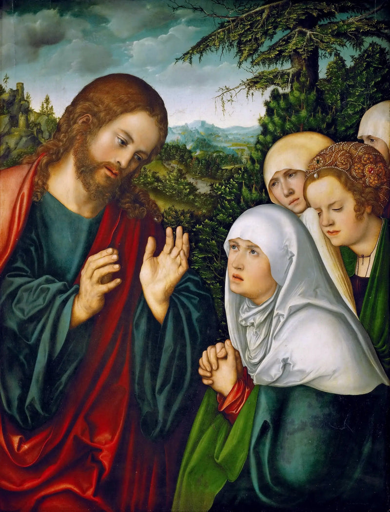 Los despedidos de Cristo a su madre - Lucas Cranach el Viejo