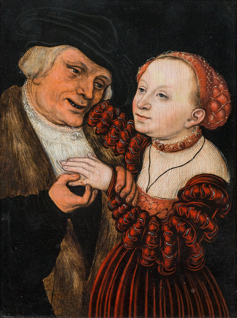 Los amantes mal emparejados - Lucas Cranach el Viejo