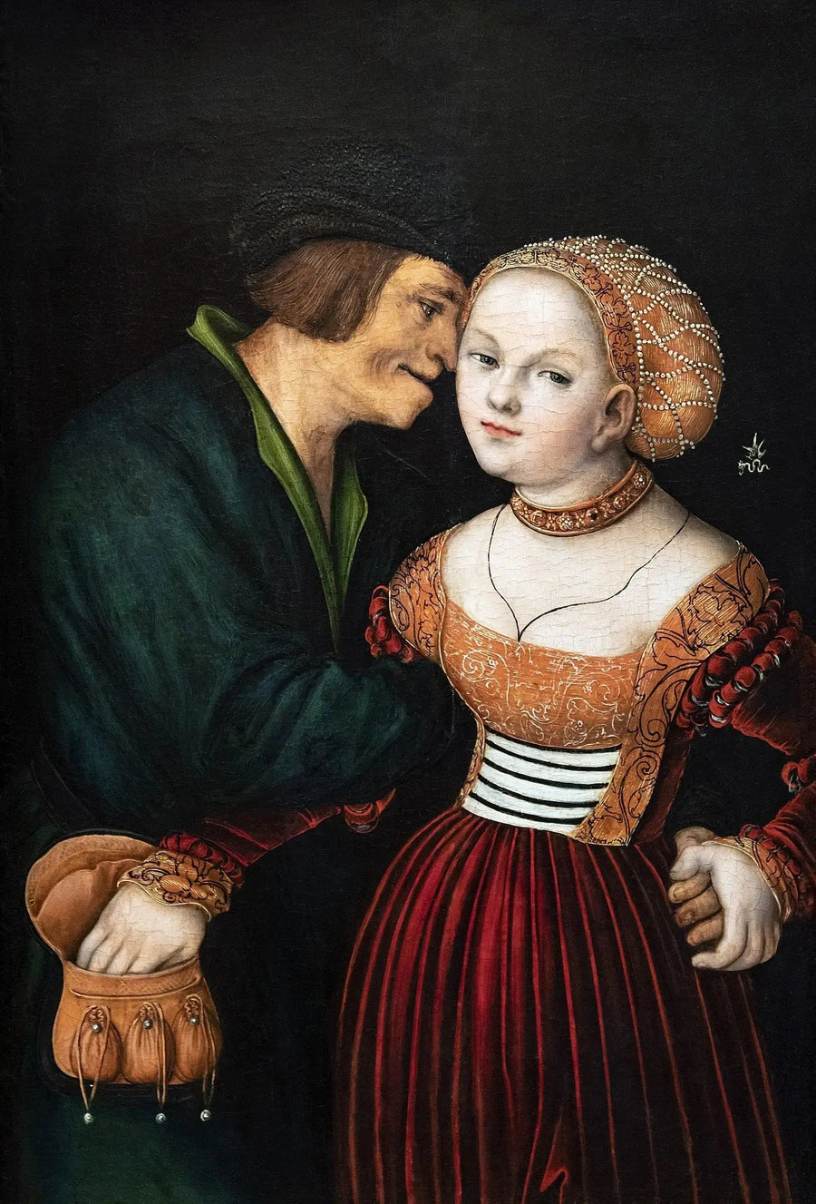 Los amantes mal emparejados - Lucas Cranach el Viejo