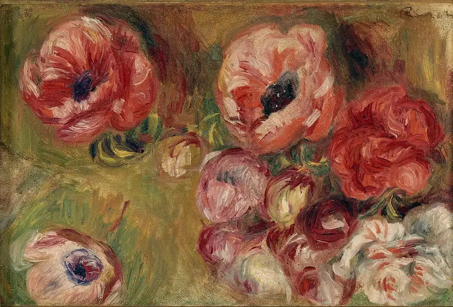 Las anémonas - Pierre-Auguste Renoir