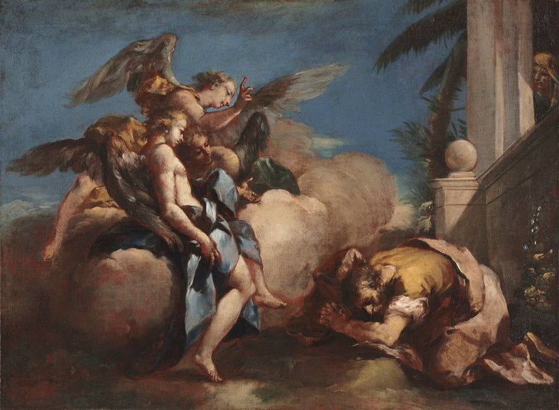 Los ángeles que aparecen a Abraham - Francesco Guardi
