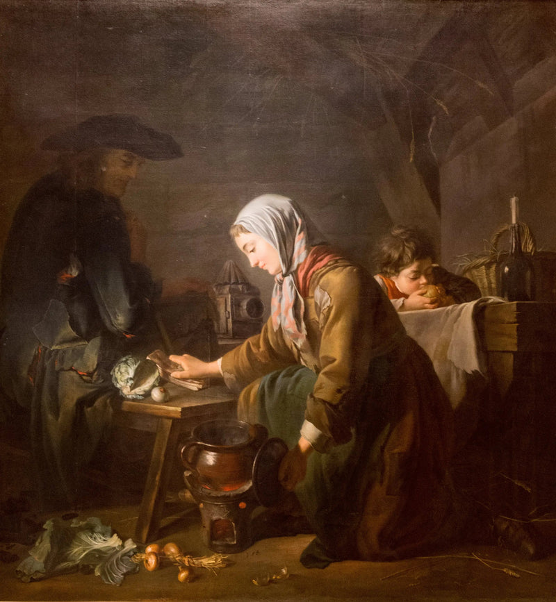 Los preparativos de un almuerzo - Nicolas-Bernard Lepicié