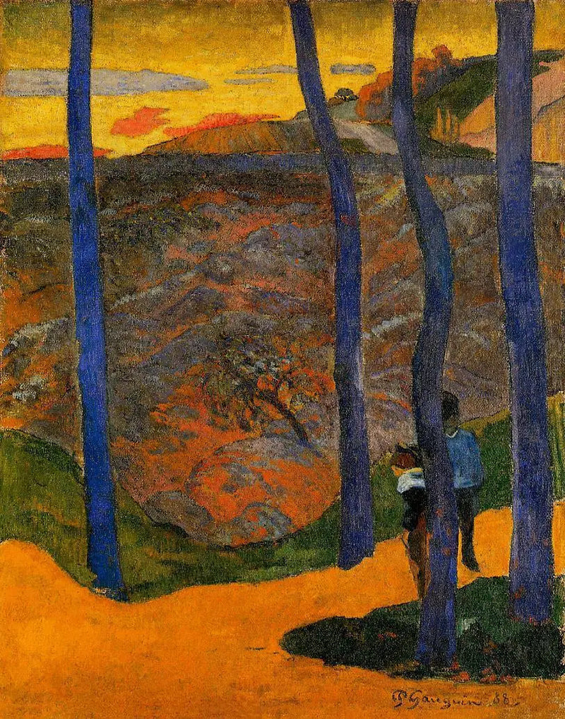Los árboles azules (Pasarás por allí, la hermosa) - Paul Gauguin