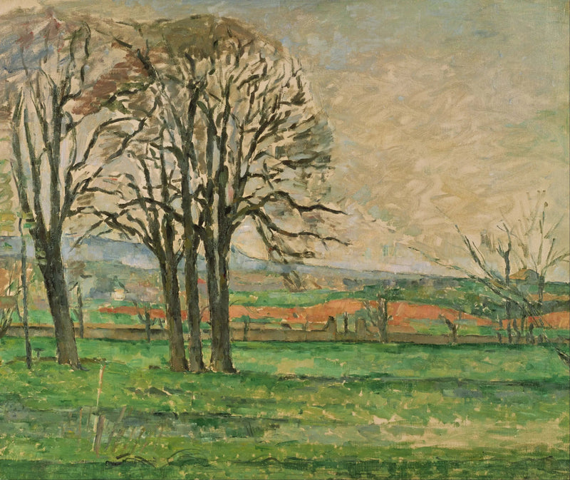 Los Árboles del Jas de Bouffan desnudos - Paul Cézanne