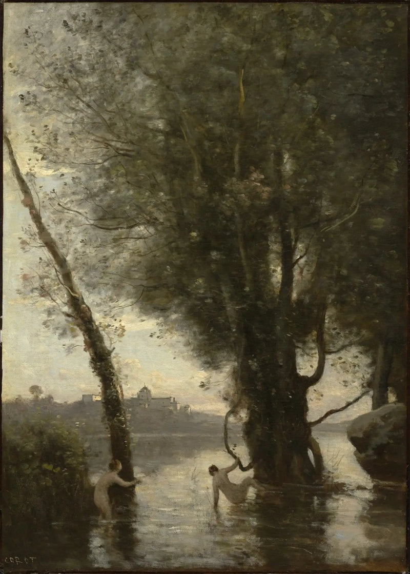 Las bañistas de las islas Borromeo - Jean-Baptiste Camille Corot