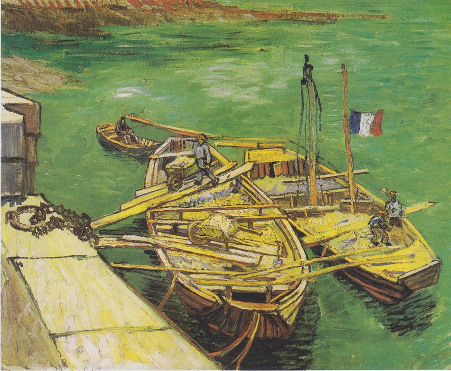 Los Barcos Amarrados - Vincent van Gogh