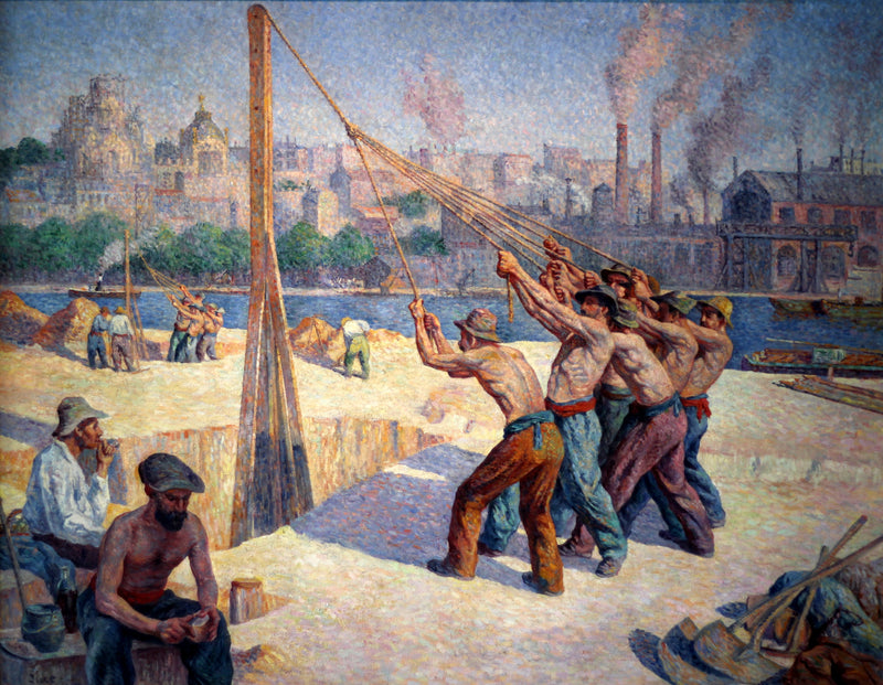 Los golpeadores de pilotes - Maximilien Luce