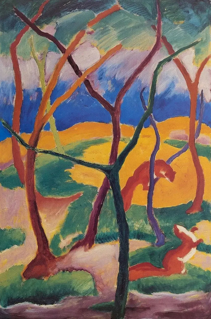 Las comadrejas juegan - Franz Marc