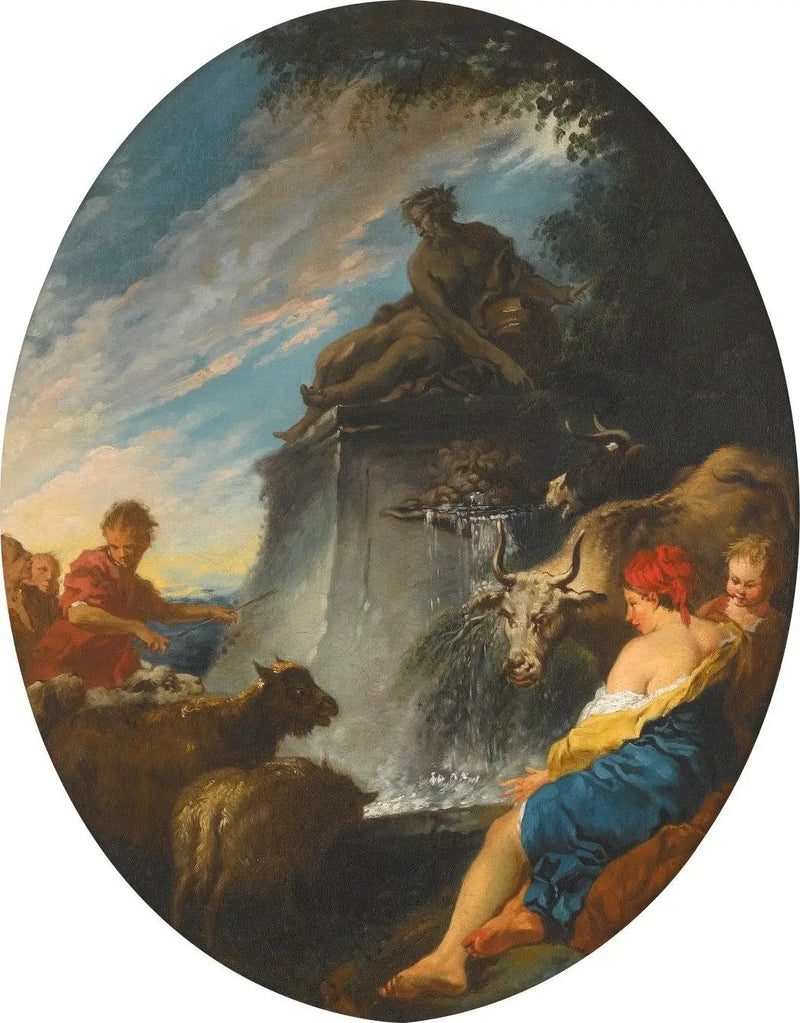 Los pastores en la fuente - François Boucher