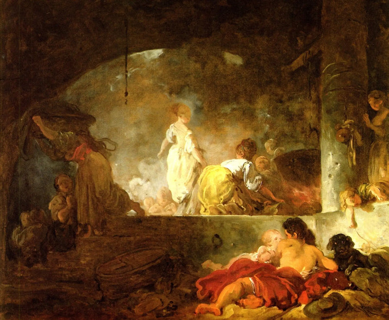 Las lavanderas - Jean-Honoré Fragonard