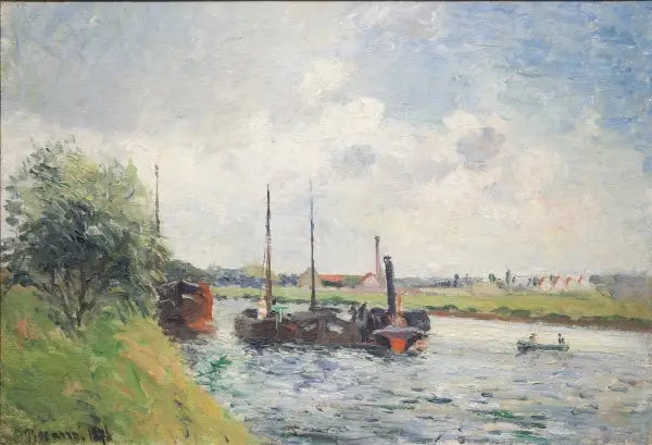 Los Bordes del Oise, Cerca de Pontoise - Camille Pissarro