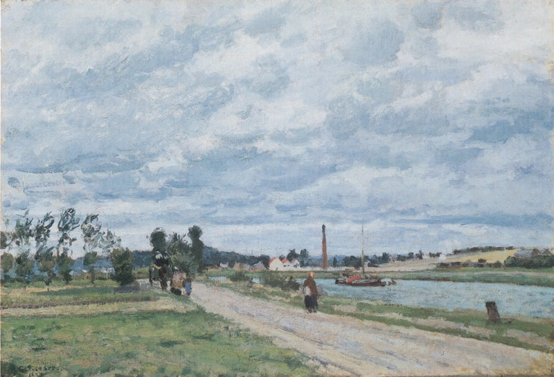 Los Bordes del Oise cerca de Pontoise - Camille Pissarro