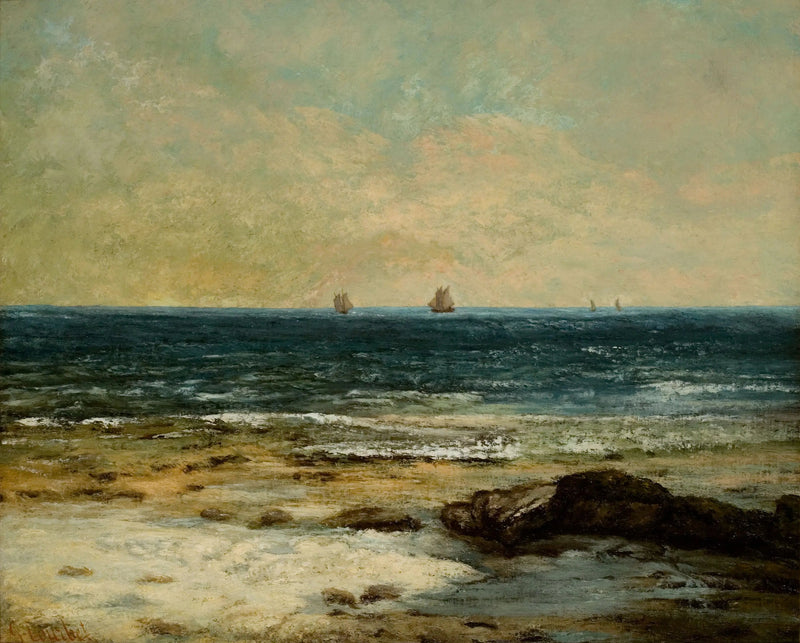 Los bordes del mar en Palavas - Gustave Courbet