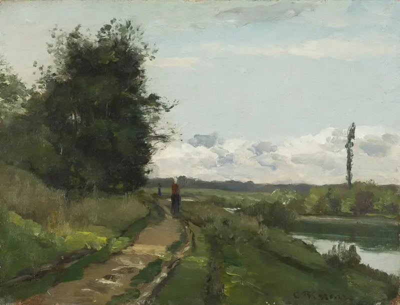 Los bordes del Sena en Bougival - Camille Pissarro