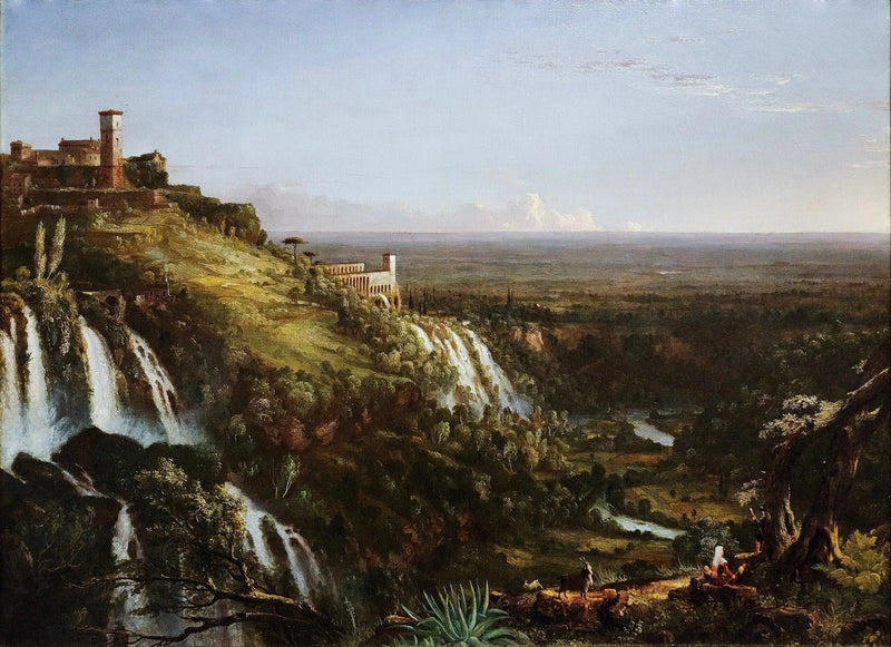 Les Cascatelli, Tivoli, hacia Roma - Thomas Cole