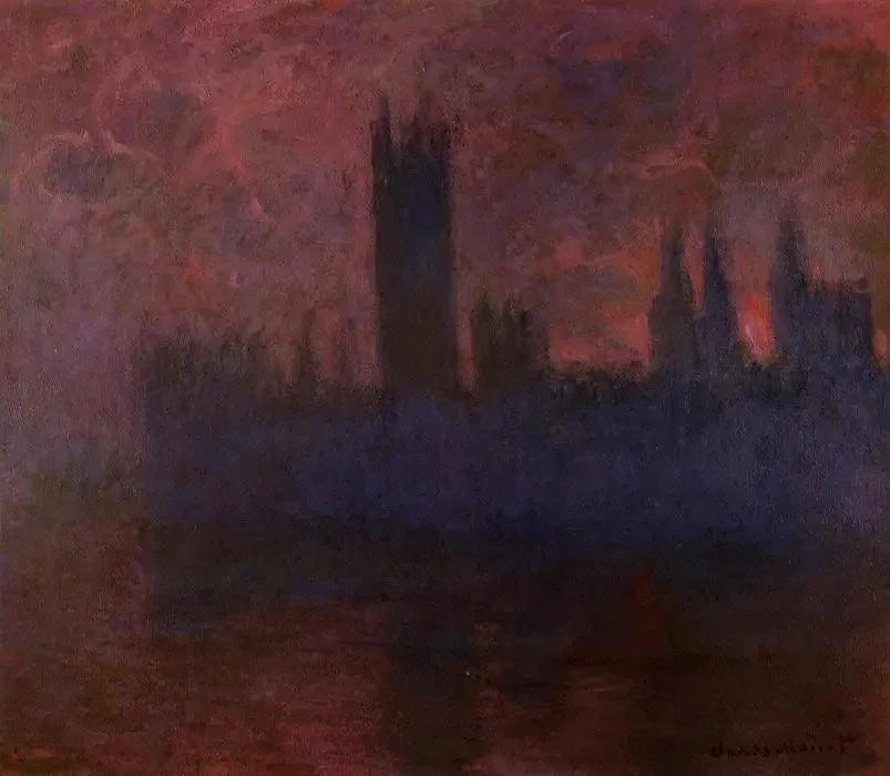 Las Cámaras del Parlamento, Sinfonía en Rosa - Claude Monet