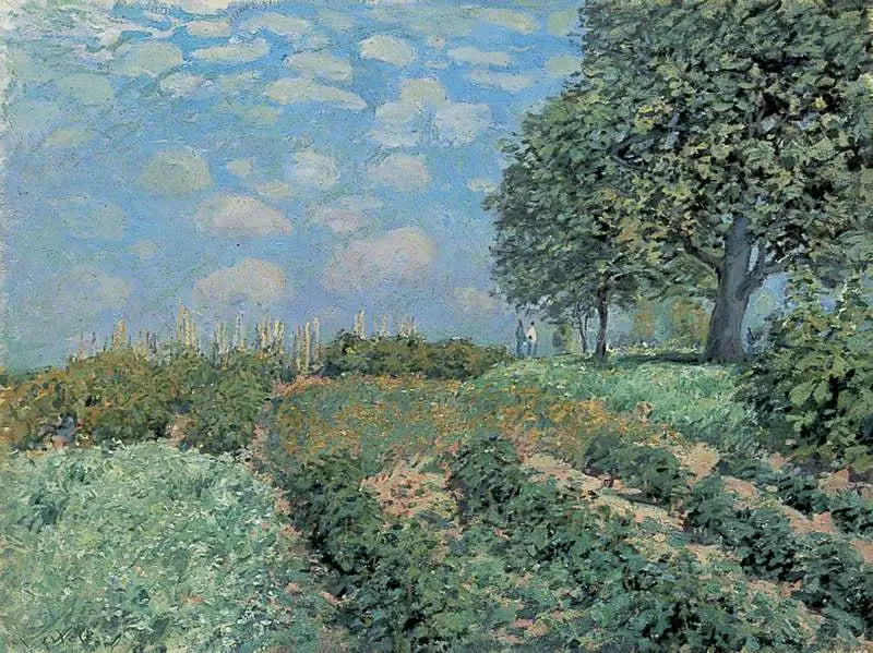Los campos - Alfred Sisley