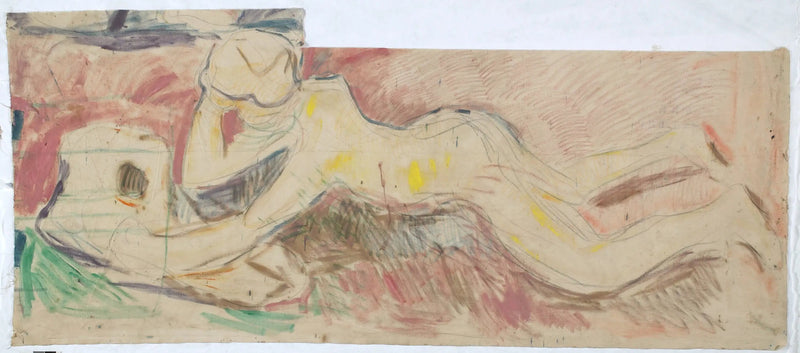 Los Buscadores: niño descansando sobre su vientre - Edvard Munch