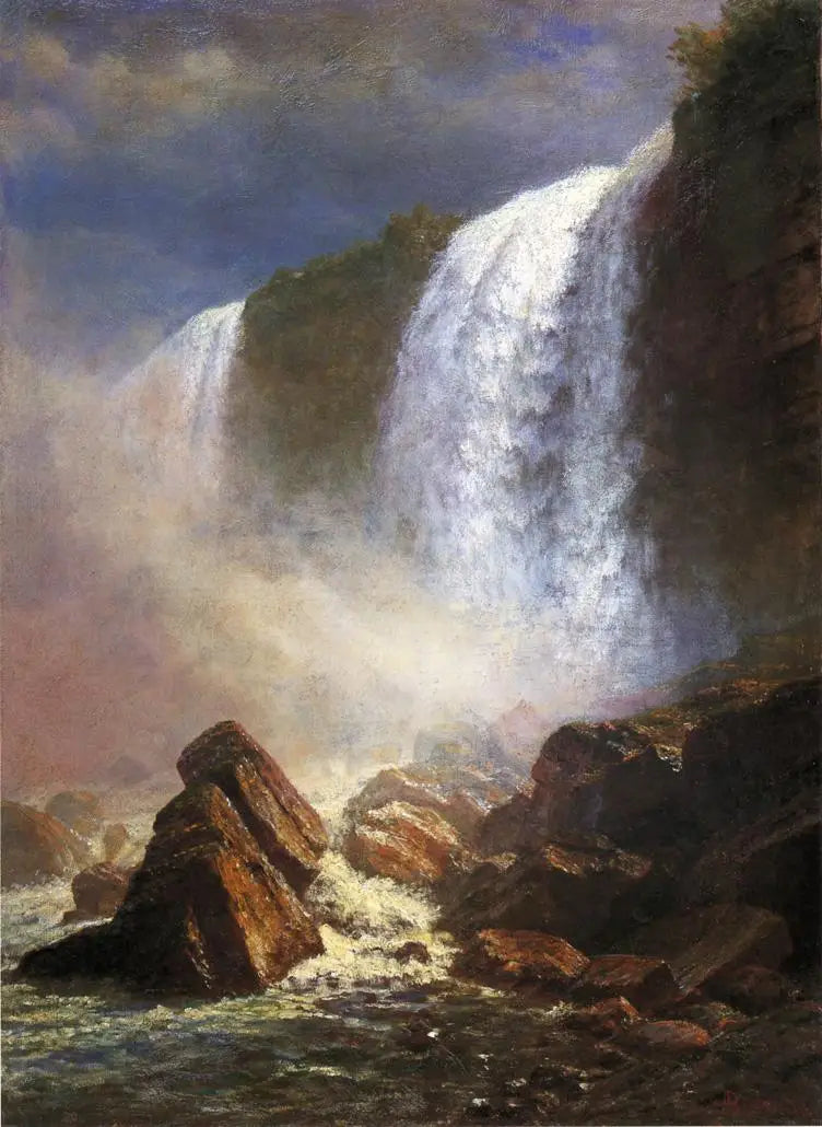 Las cataratas del Niágara vistas desde abajo - Albert Bierstadt