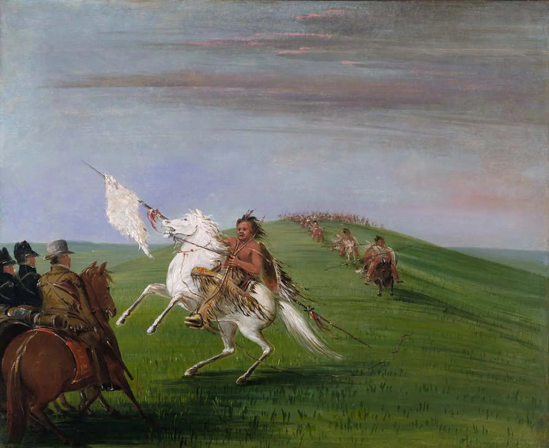 Los Comanches encuentran a los Dragones - George Catlin