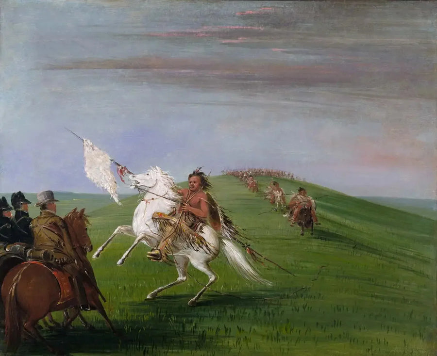 Los Comanches encuentran a los Dragones - George Catlin