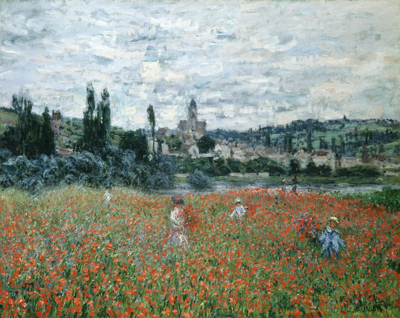 Los Amapolas cerca de Vétheuil - Claude Monet
