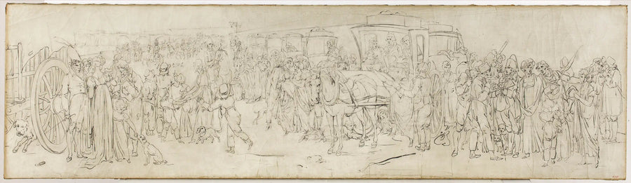 Los cucos en el muelle de las Tullerías - Louis-Léopold Boilly