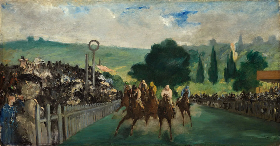 Las Carreras en Longchamp - Édouard Manet