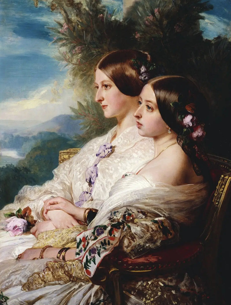 Las primas: la reina Victoria y Victoria, duquesa de Nemours - Franz Xaver Winterhalter