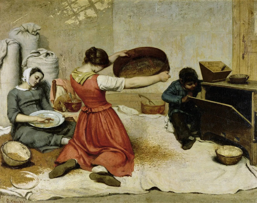 Las Cribadoras de trigo - Gustave Courbet