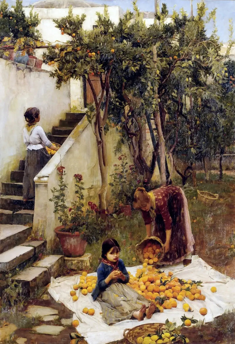 Los recolectores de naranjas - John William Waterhouse