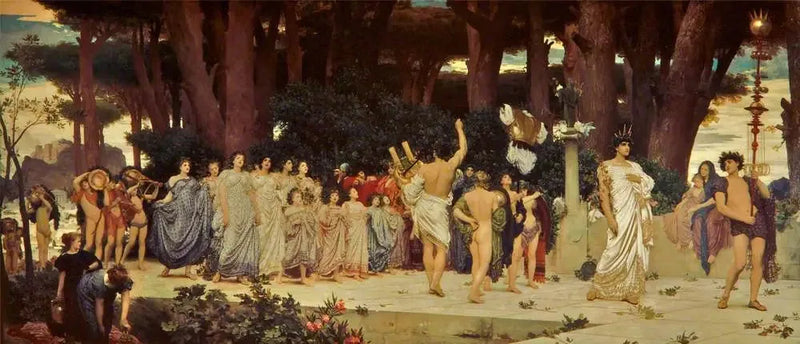 Las Daphnéforas - Frederic Leighton