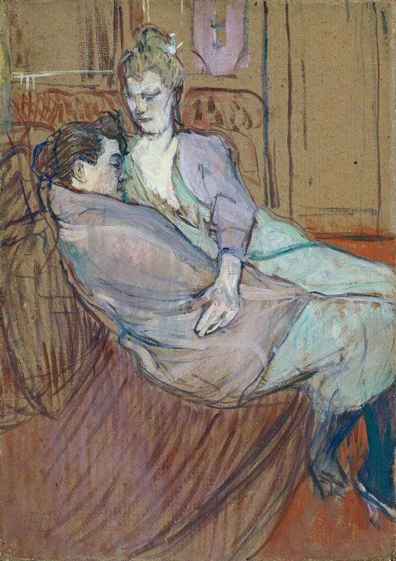 Las dos amigas - Henri de Toulouse-Lautrec