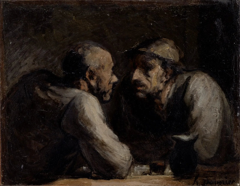 Los dos bebedores - Honoré Daumier