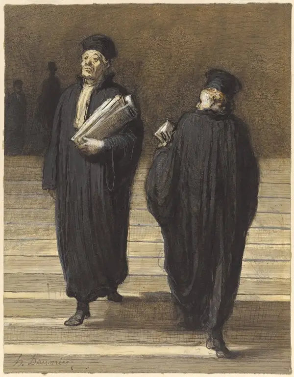 Los dos colegas abogados - Honoré Daumier