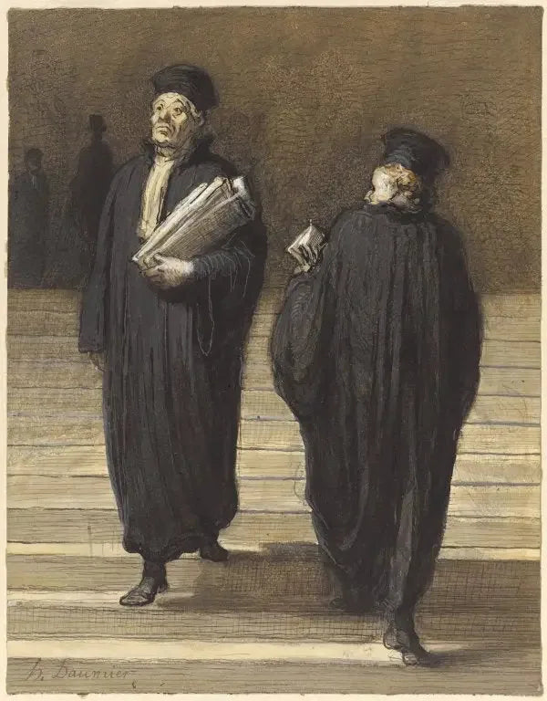 Los dos colegas abogados - Honoré Daumier