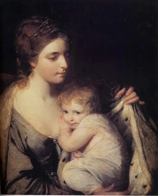 Los dos Waldegrave, retrato de María Walpole, condesa de Waldegrave, y de su hija Elisabeth Laura, desde condesa de Waldegrave - Joshua Reynolds