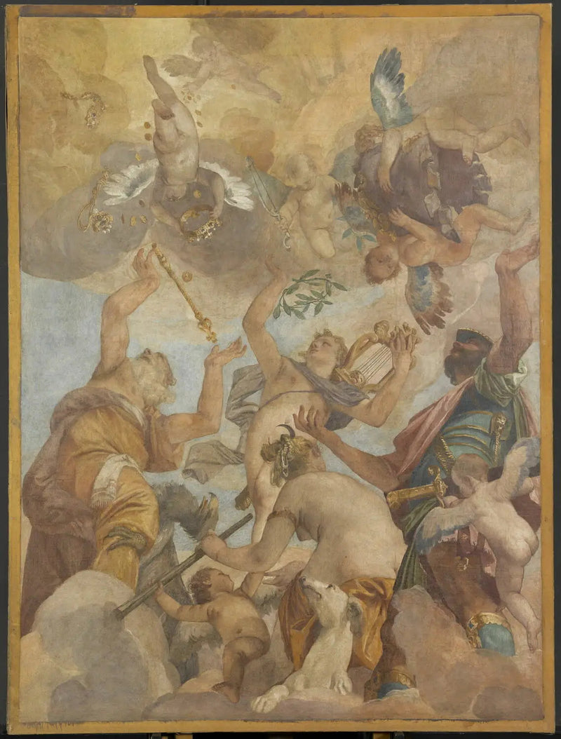 Los dioses del Olimpo: Júpiter, Apolo, Diana y Marte - Paul Véronèse