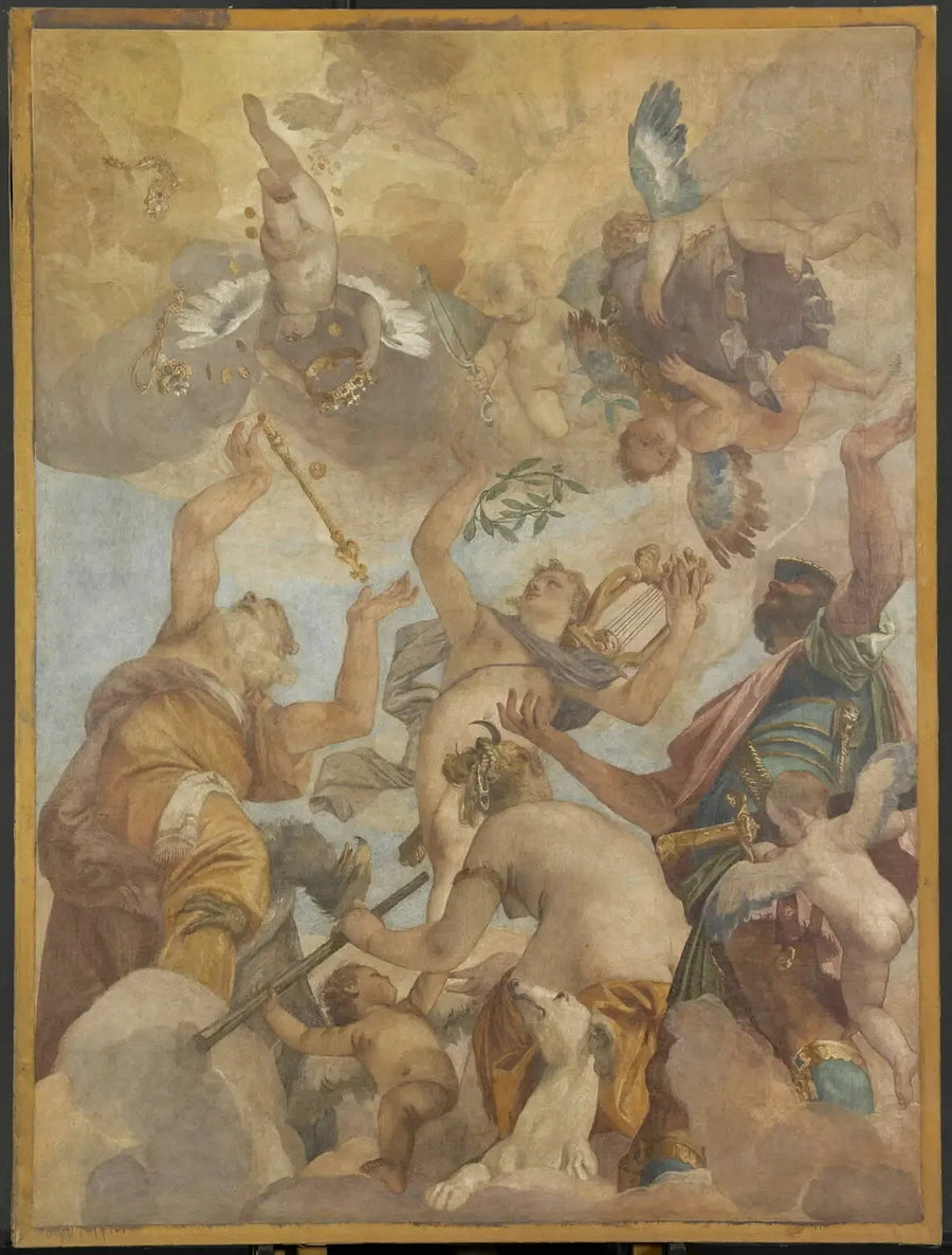 Los dioses del Olimpo: Júpiter, Apolo, Diana y Marte - Paul Véronèse