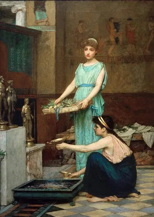 Los dioses de la casa - John William Waterhouse