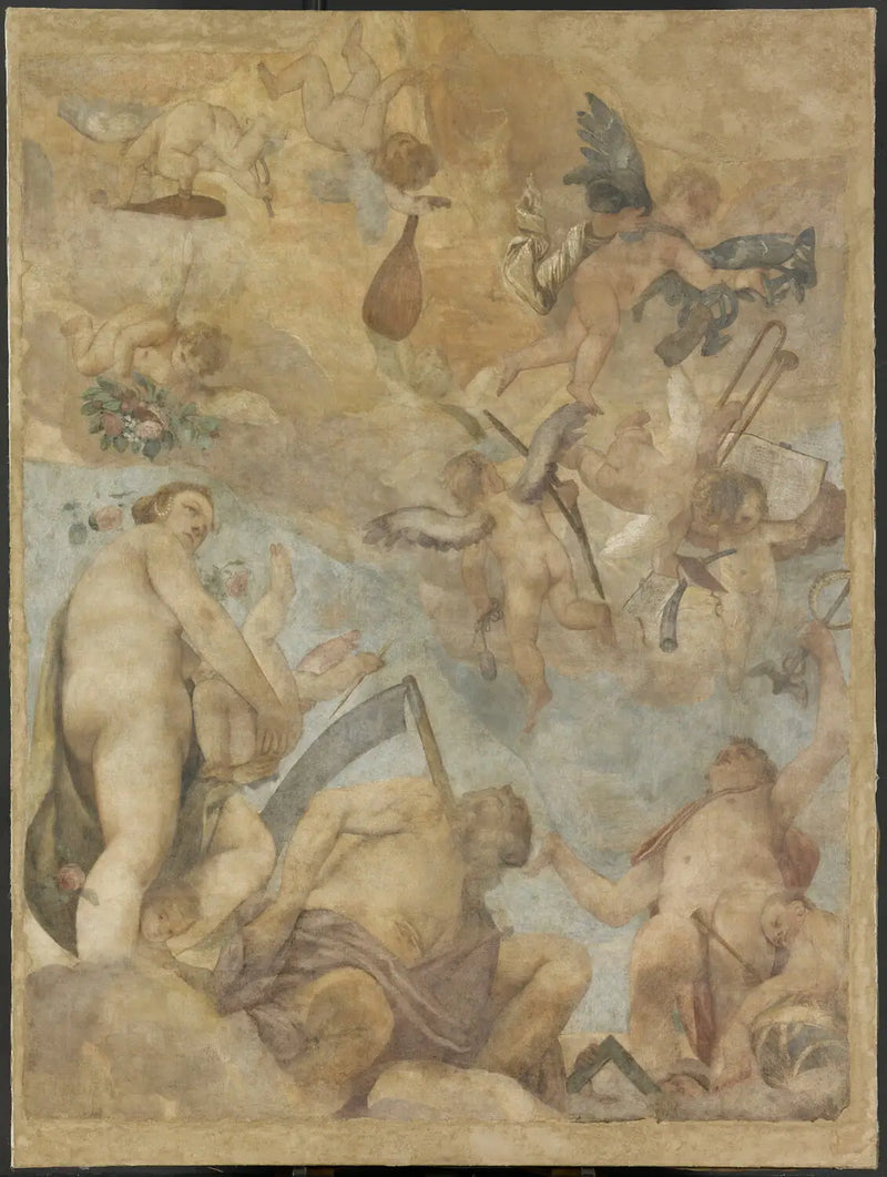 Los dioses del Olimpo: Venus, Saturno y Mercurio - Paul Véronèse