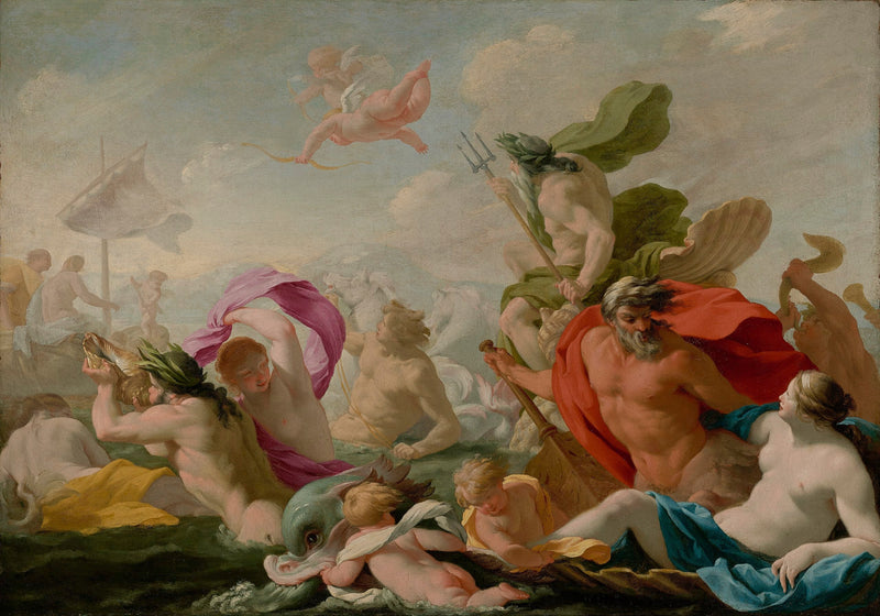 Los dioses marinos rindiendo homenaje al amor - Eustache Le Sueur