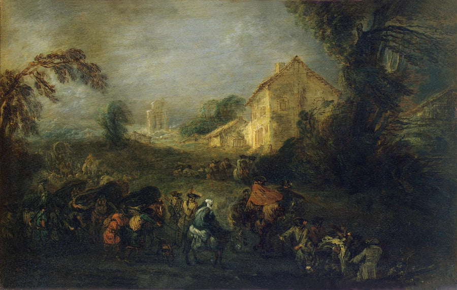 Las dificultades de la guerra - Antoine Watteau