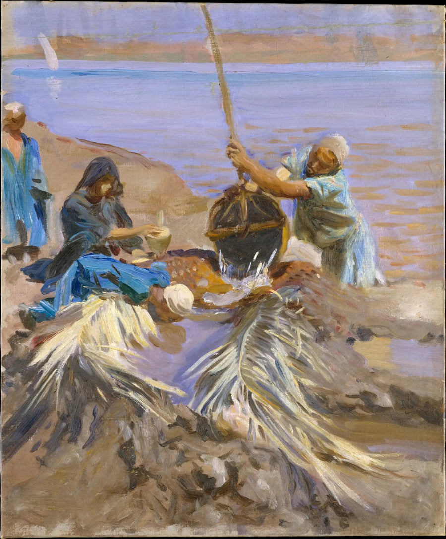 Los egipcios levantan el agua del Nilo - John Singer Sargent