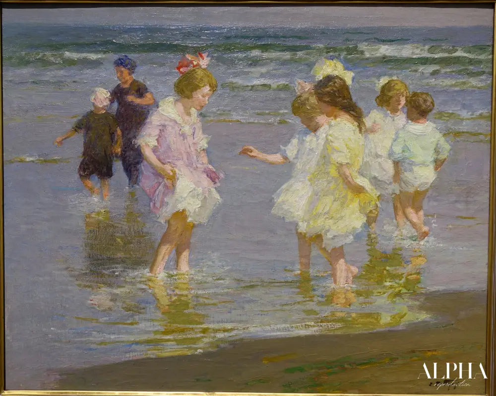 Children Wading - Edward Henry Potthast - Reproductions de tableaux et peintures haut de gamme