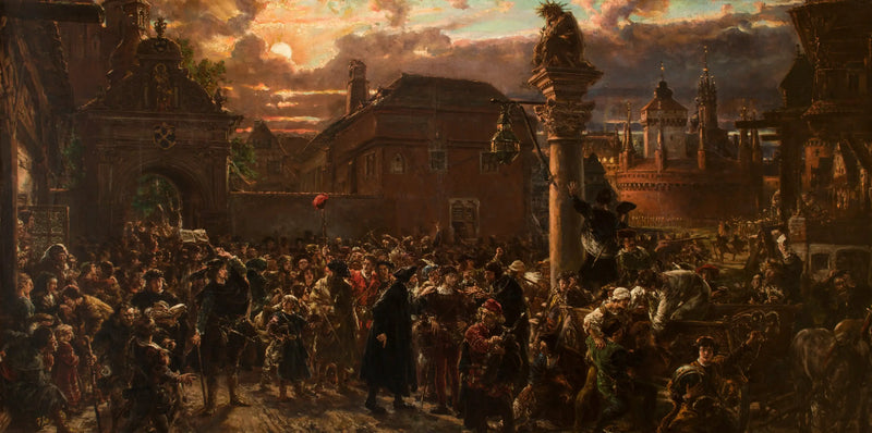 Los estudiantes que salen de Cracovia en 1549 - Jan Matejko